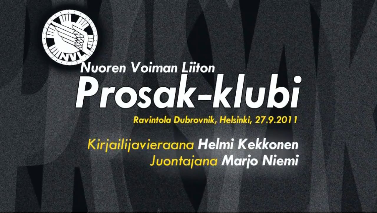 Helmi Kekkonen haastattelussa Prosak-proosaklubilla - Kirjastokaista